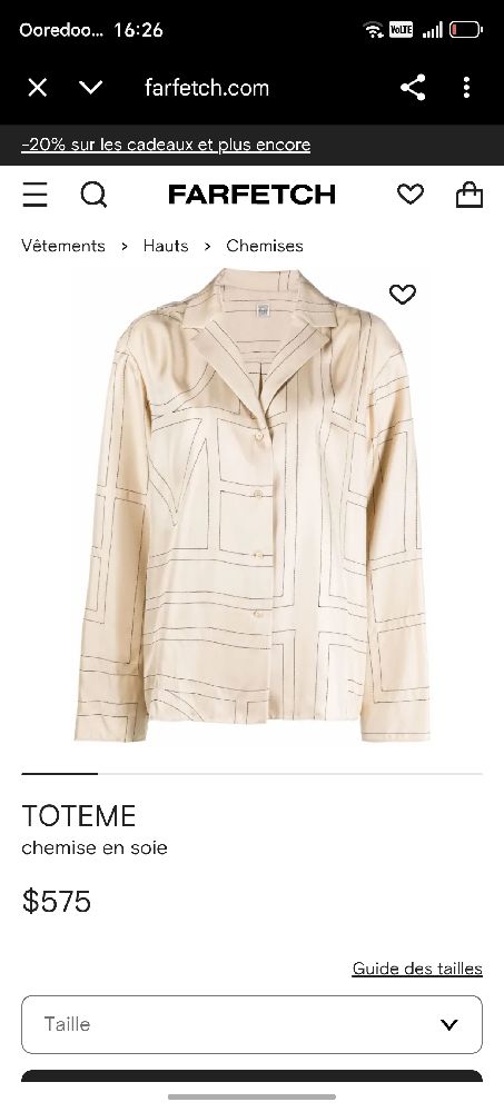 Chemise toteme taille 42/44
