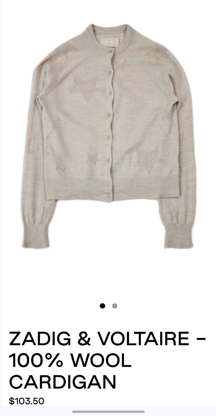 Cardigan zadig&voltaire taille m