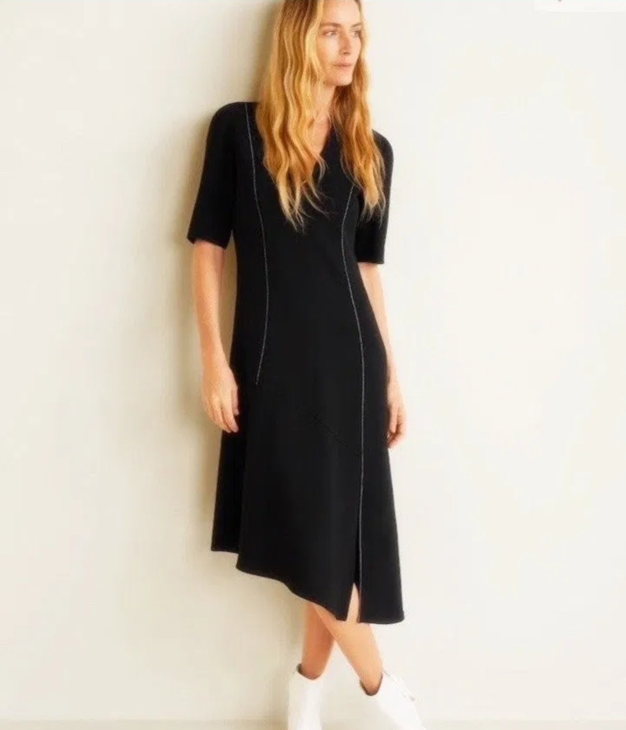 Robe trois quart asymétrique taille 42 de la marque paulmark