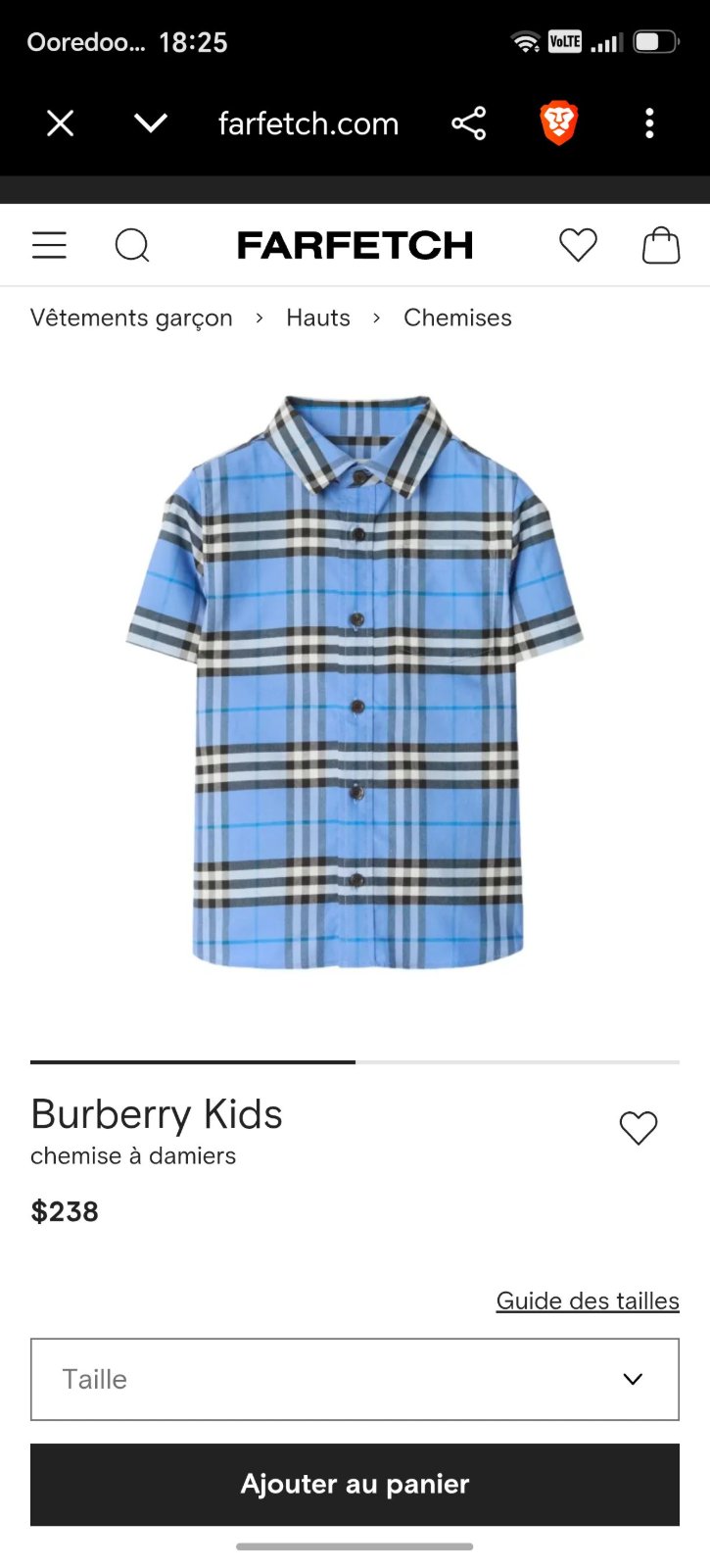 Burberry kids chemise pour enfant 14 ans 