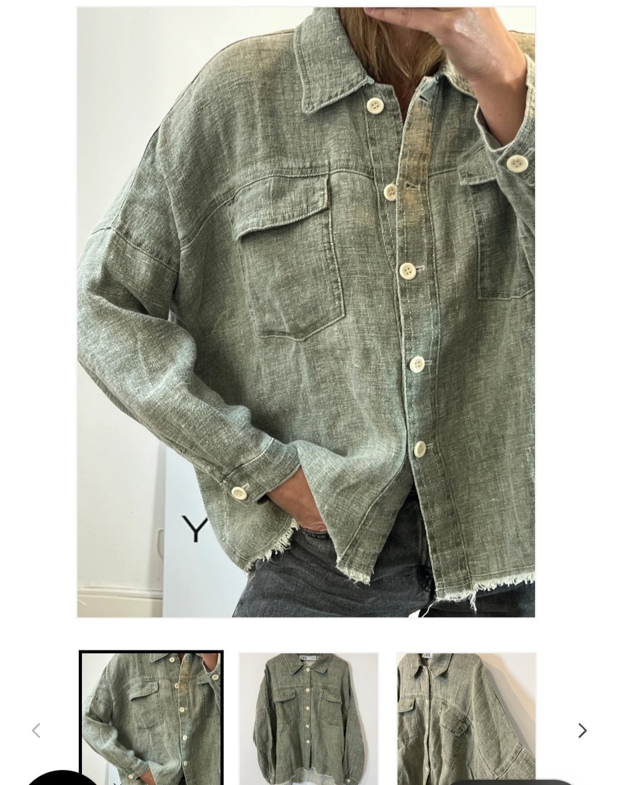 Chemise Zara oversized taille s/m 