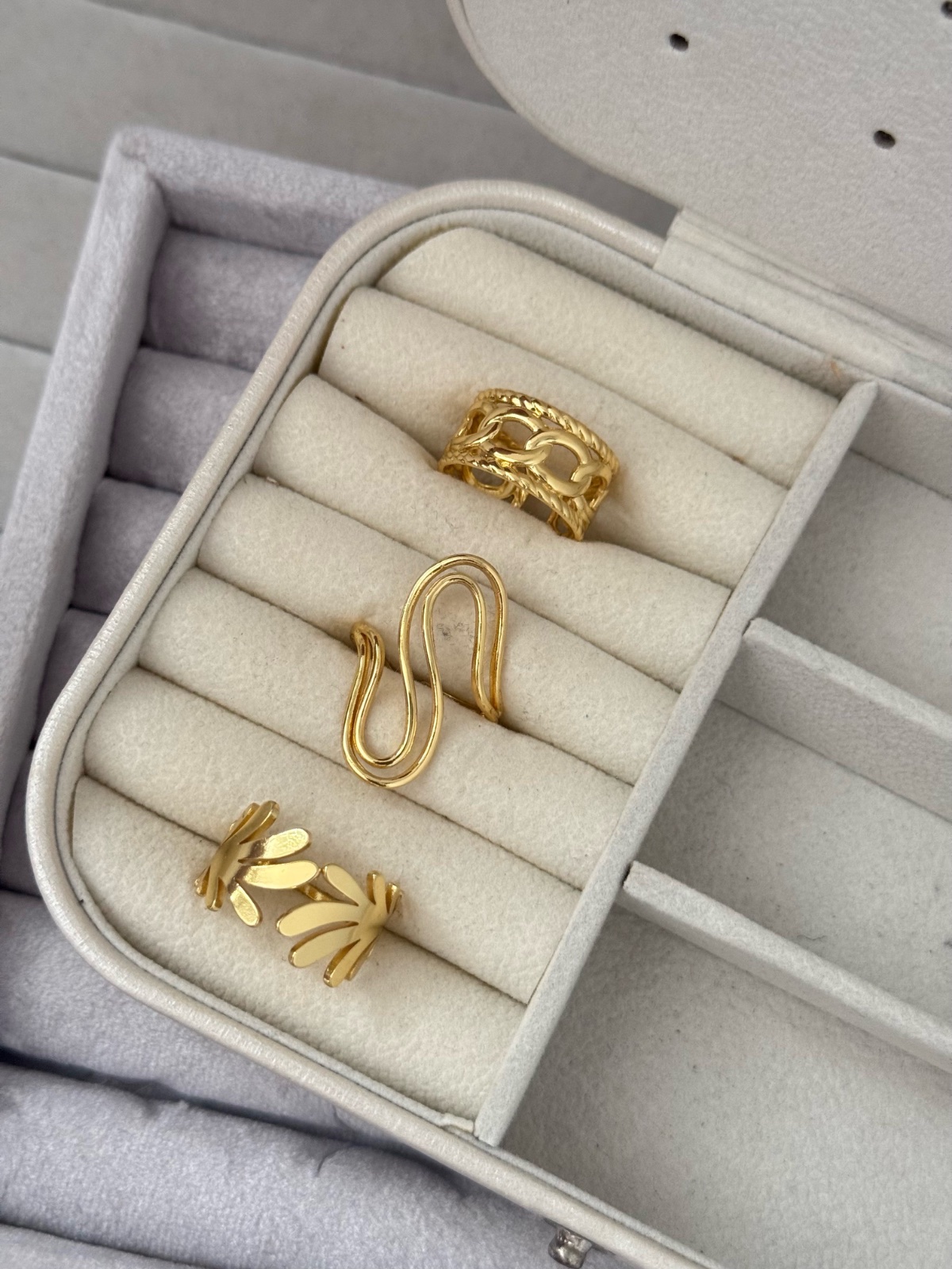 Lot 3 bagues inoxydables