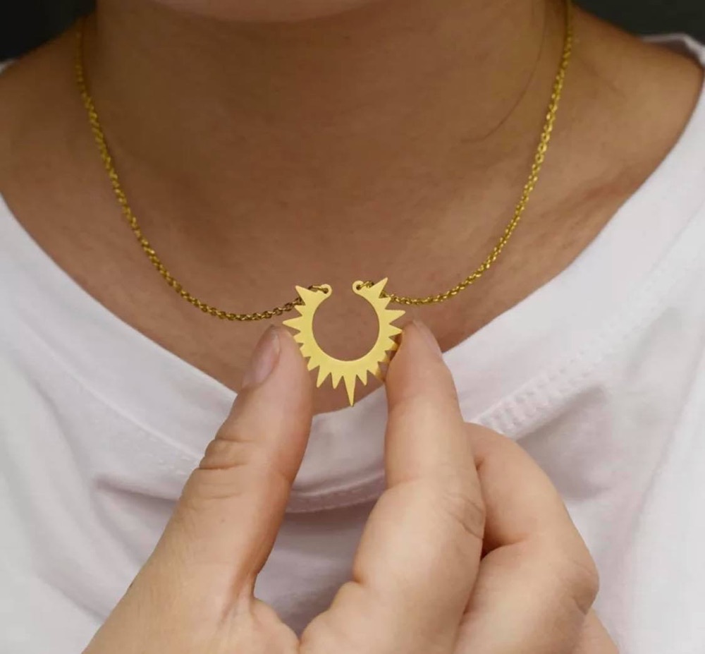 collier stainless steel inoxydable 