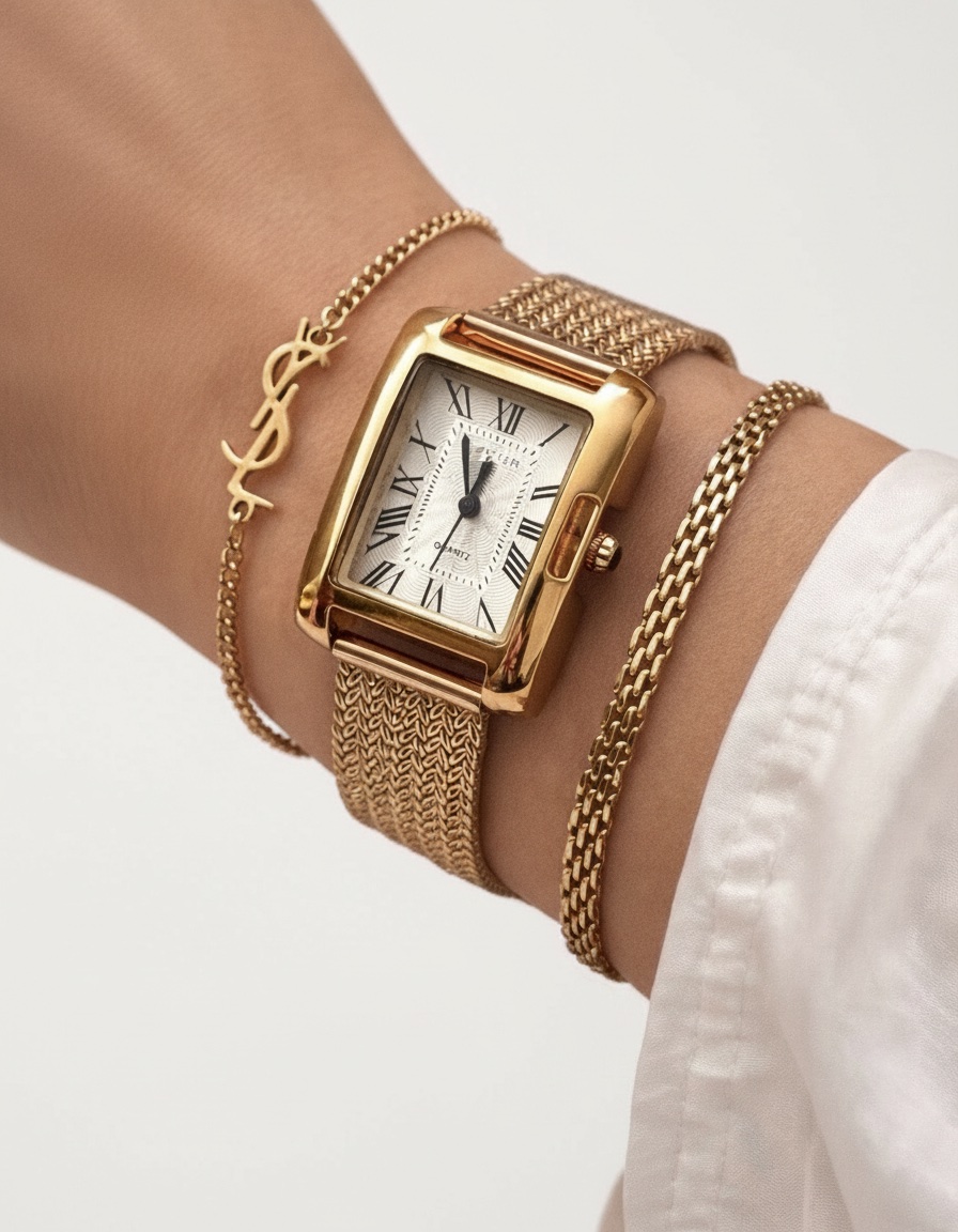 Montre inoxydable avec 2 accessoires