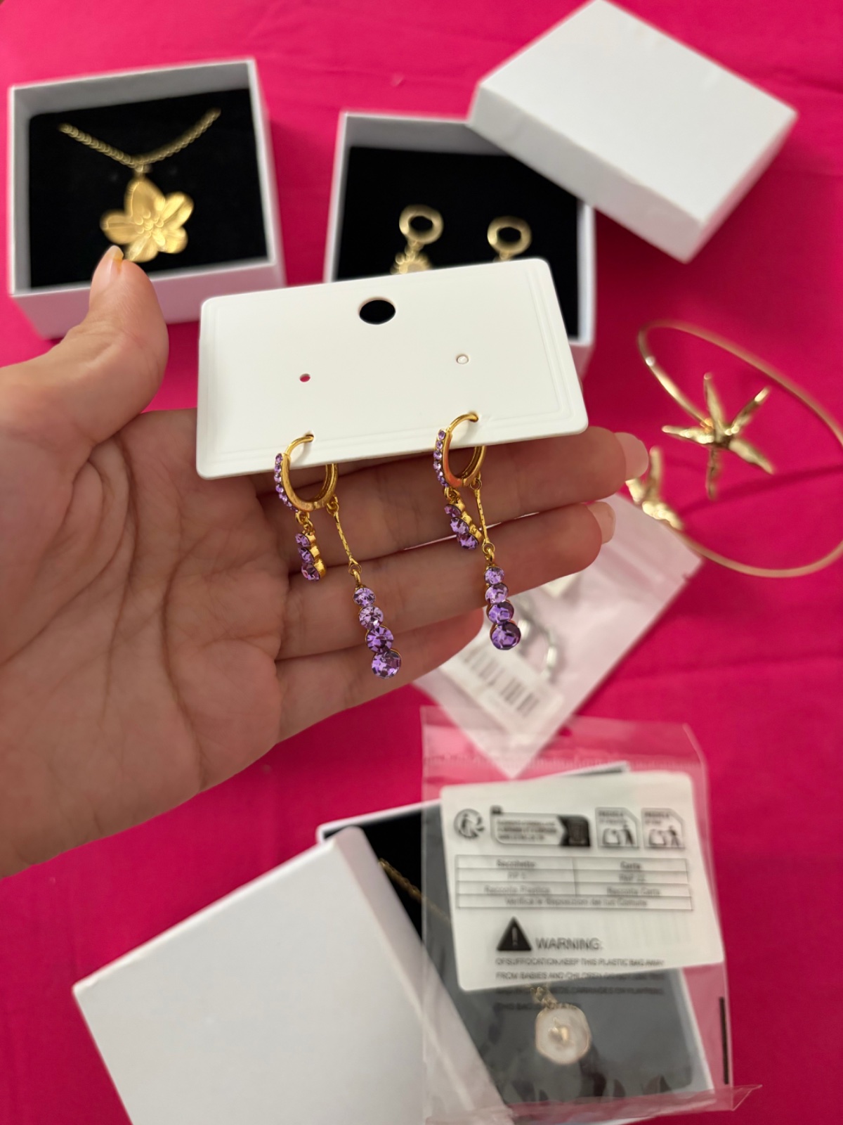 Boucles d'oreilles en acier inoxydable