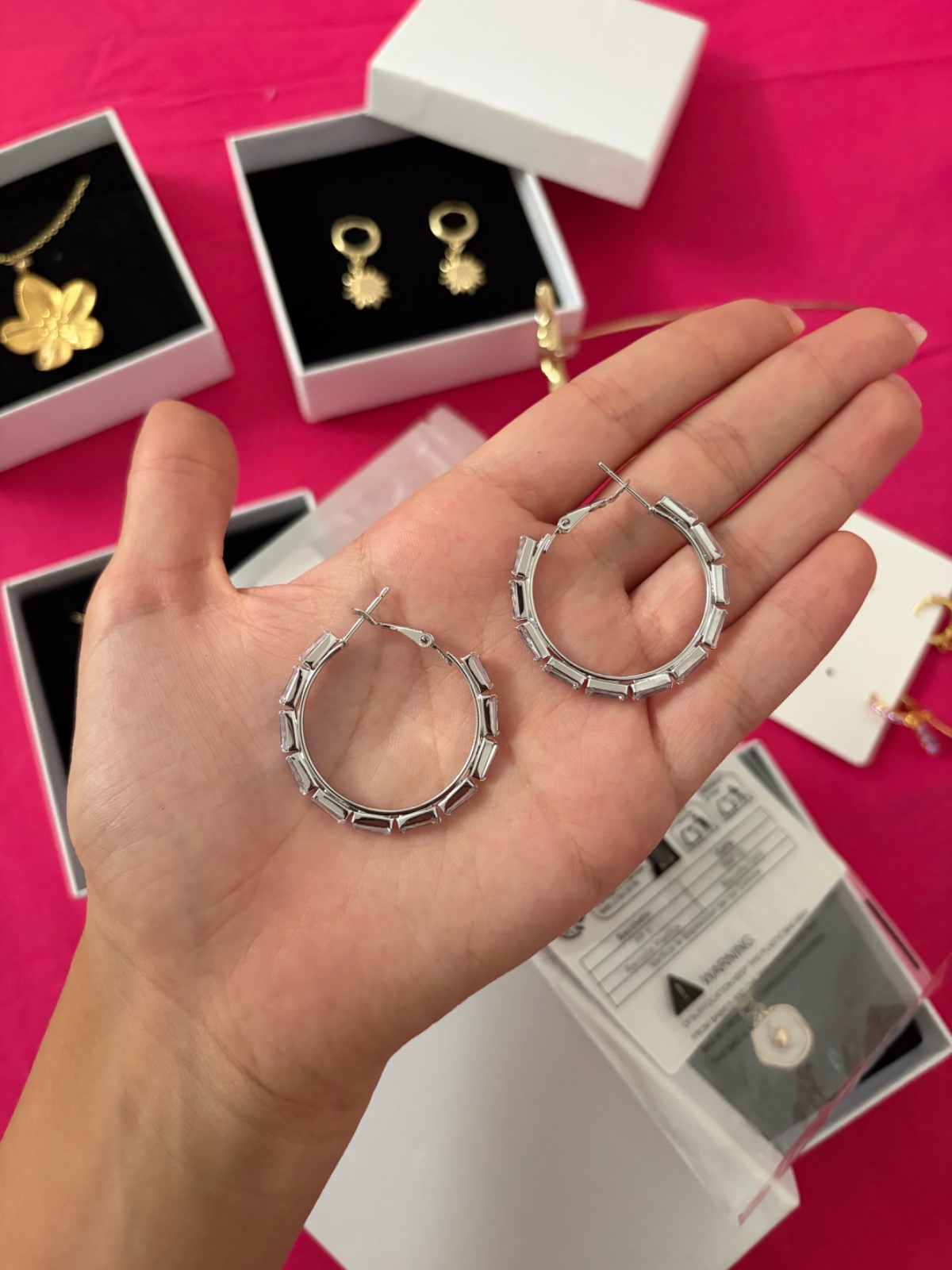 Boucles d'oreilles en acier inoxydable