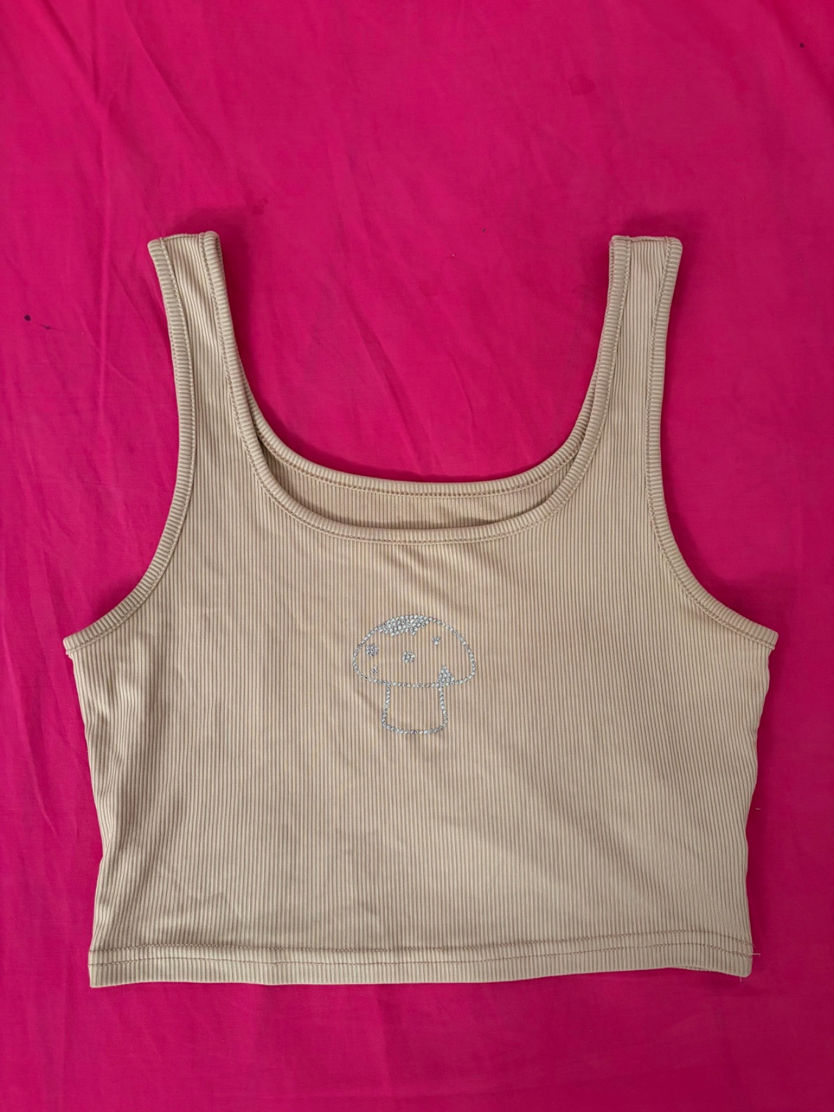 Top beige shein taille M