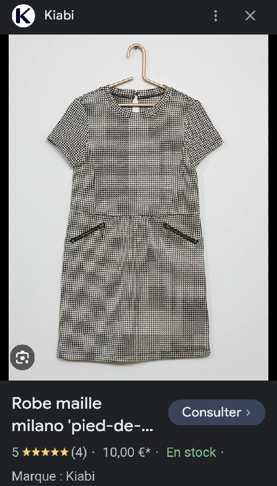robe fille sport chic