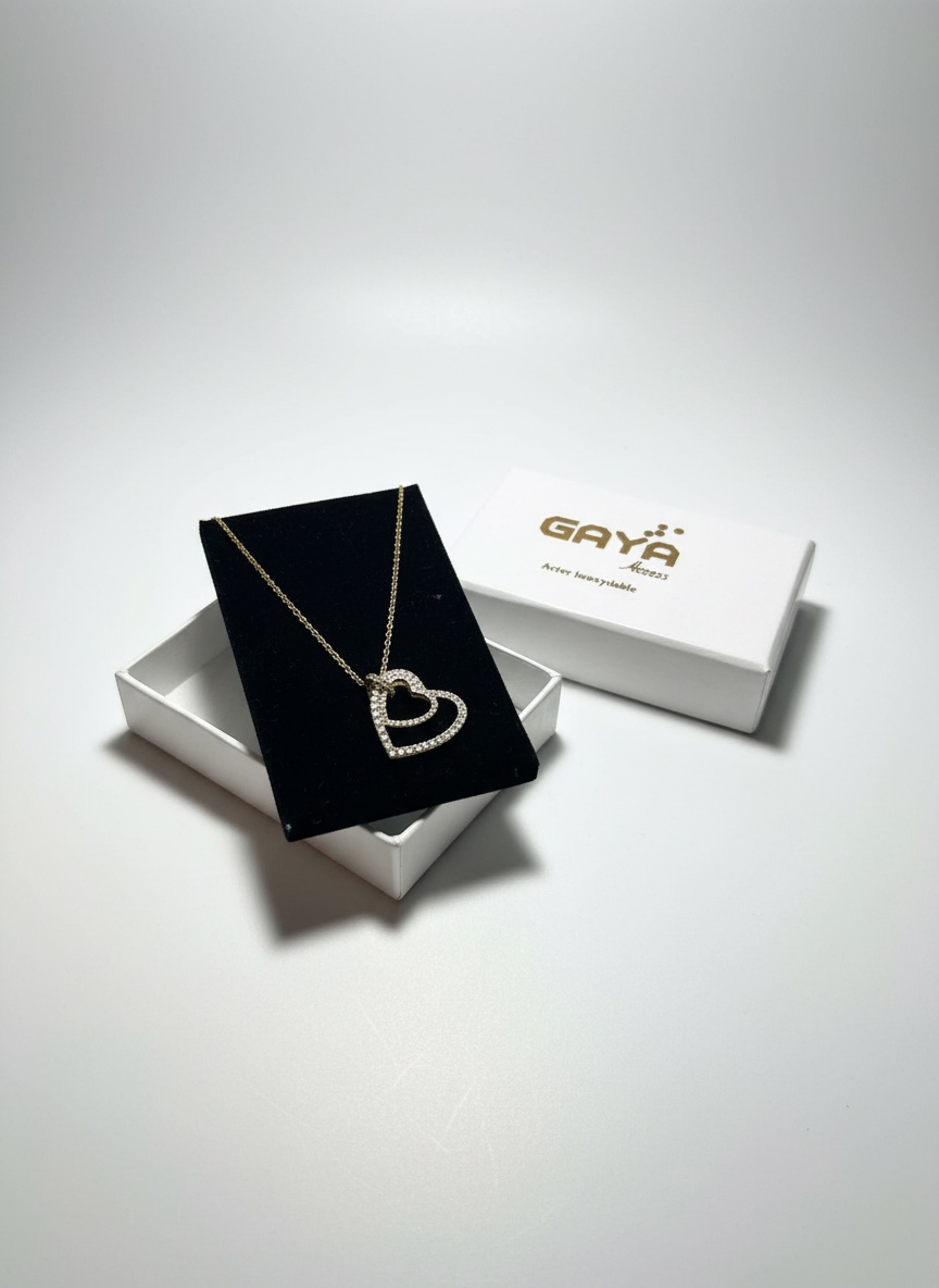 Collier stainless steel dore 