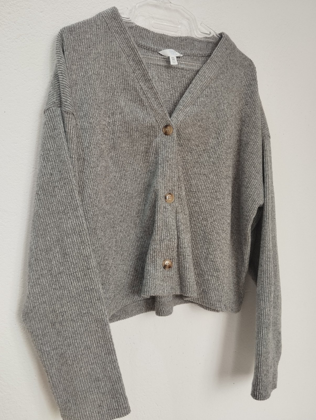 Gilet grise courte taille XXL très douce 