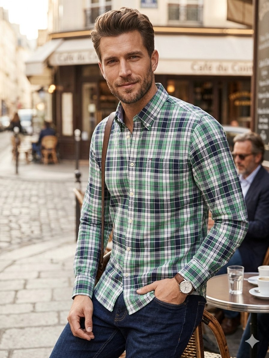 Chemise a carreaux tommy