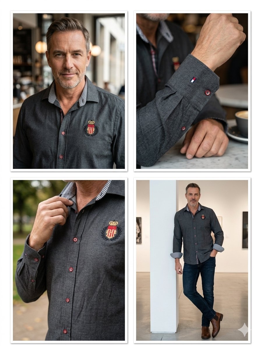 Chemise TOMMY a logo 