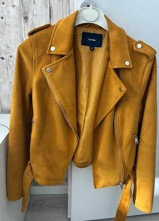 Veste moutarde en daim
