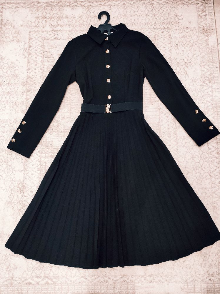 Robe bas plissé noir