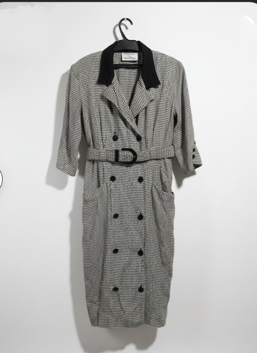 Jolie robe croisée à motif pied-de-poule by michael phillips
