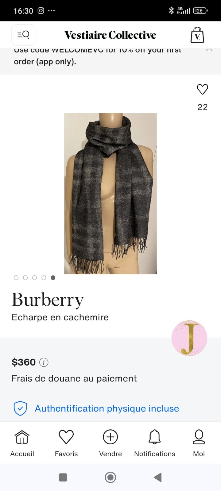 Écharpe en cachemire Burberry 