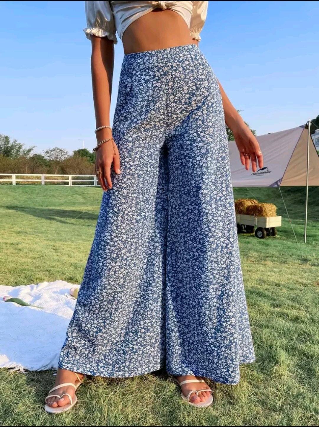 Pantalon shein à jambes larges 