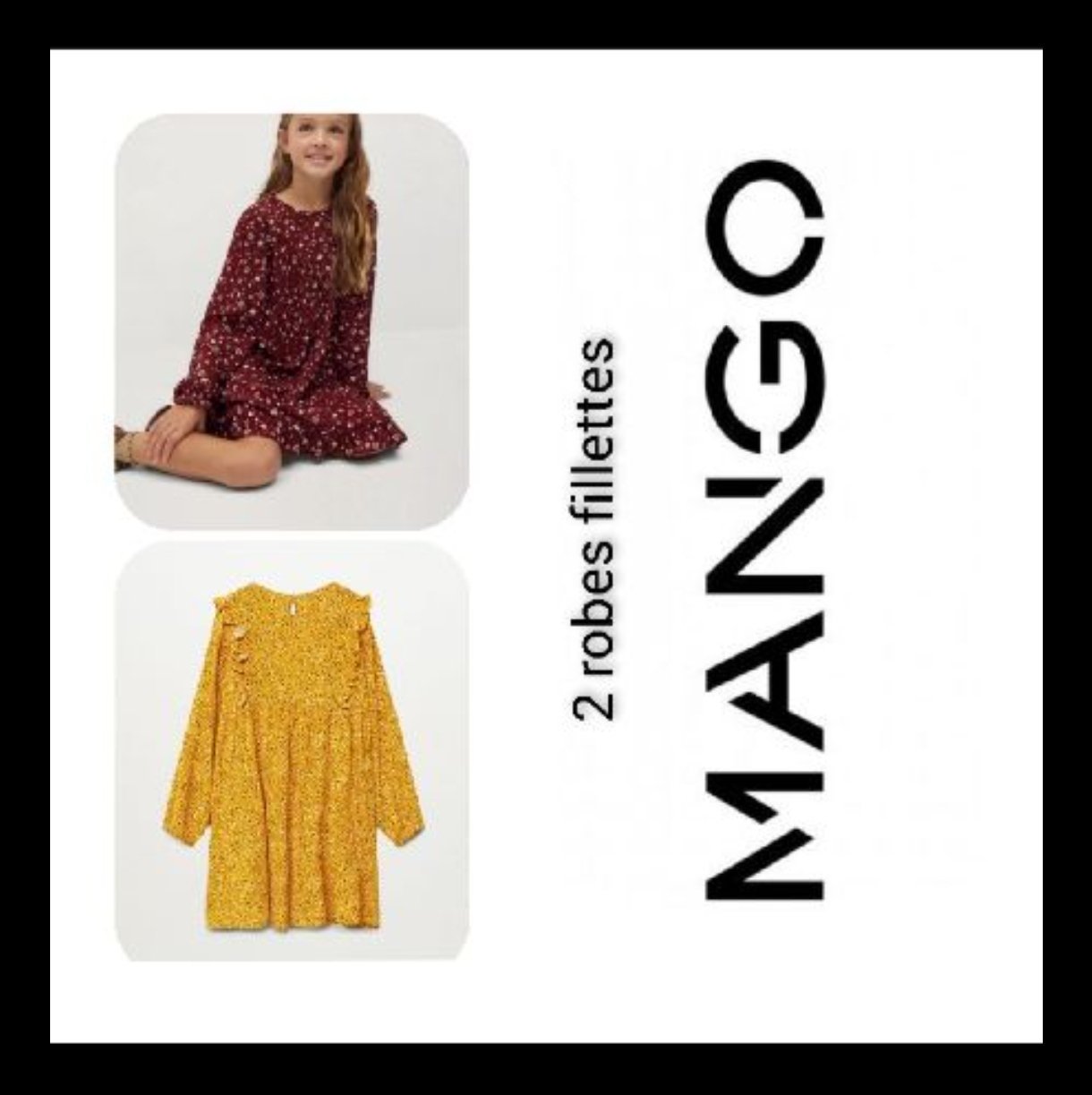 2 robes fillettes mango + 2 gilets tex assorti cadeau