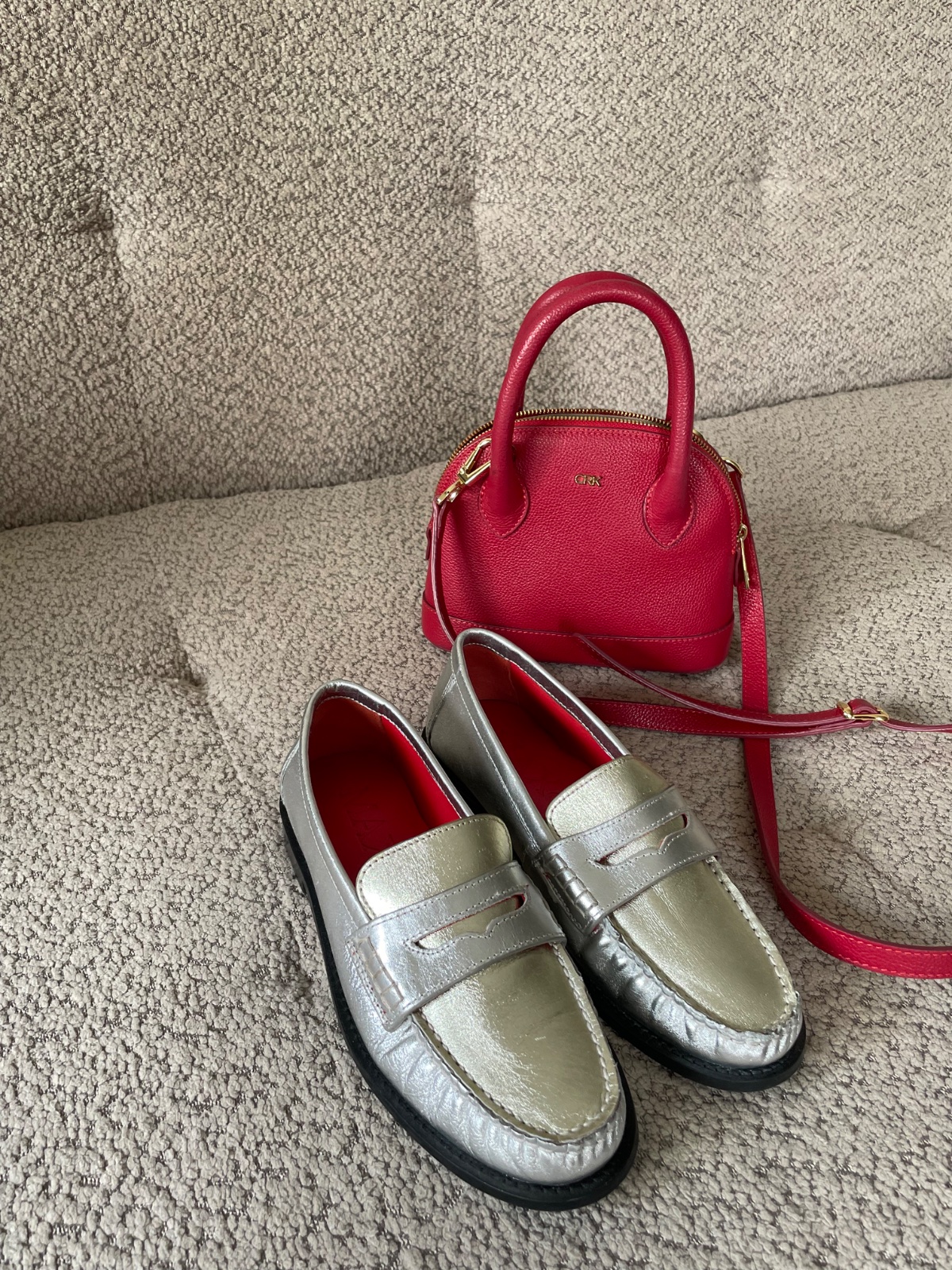 MAX&CO. HAILEY - MOCASSINS - SILVER-COLOURED