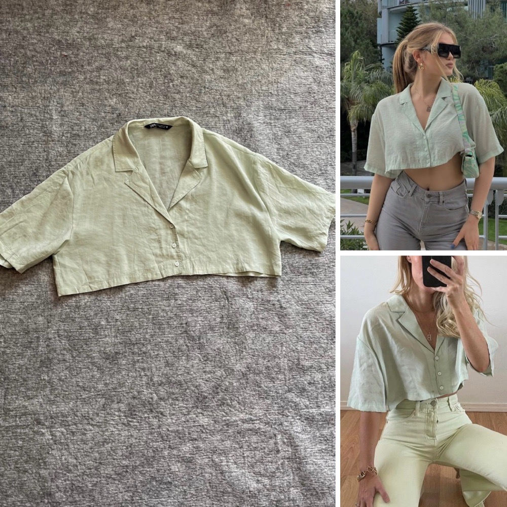 Chemise cropped zara