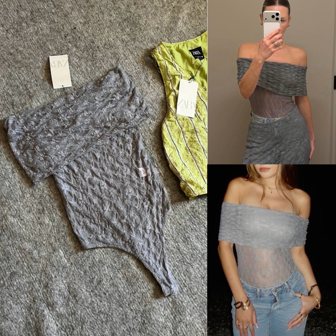 Lace bodysuit zara