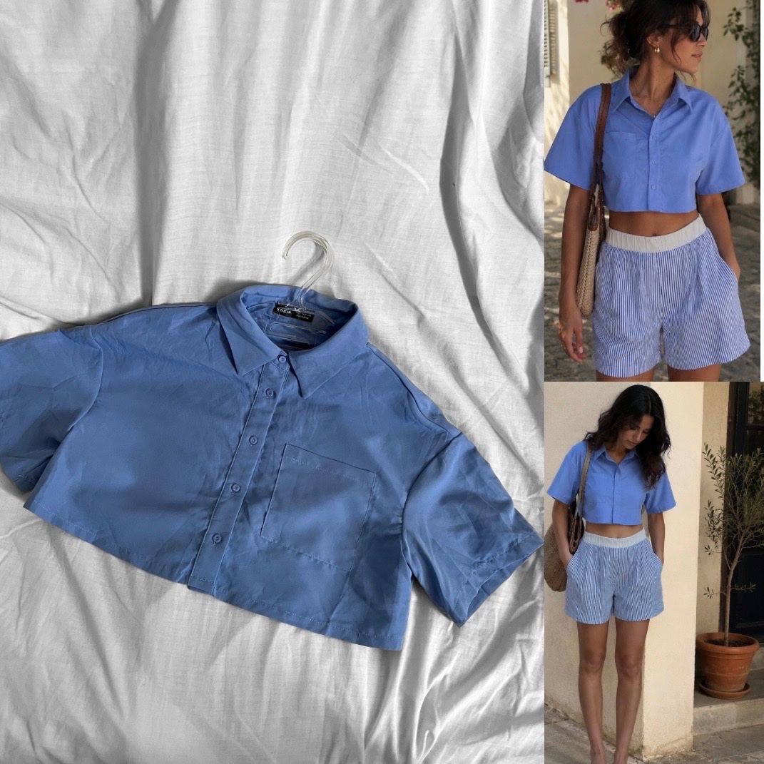 Chemise cropped shein
