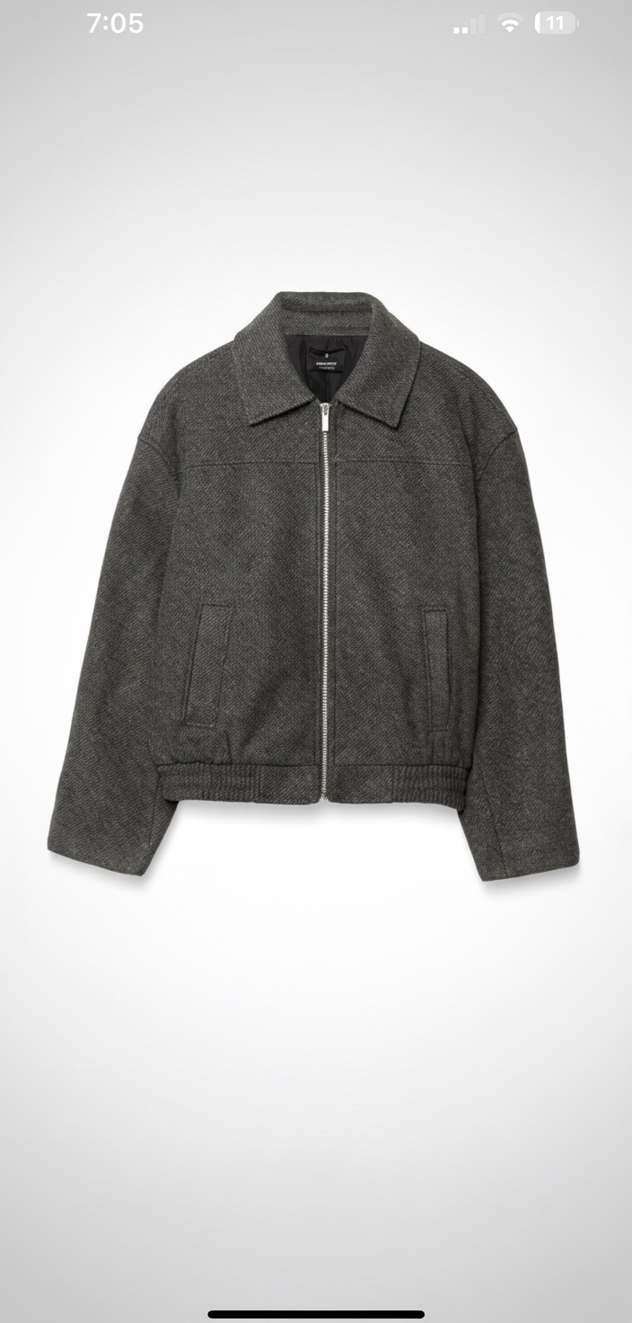 Veste gris chez stradivarius