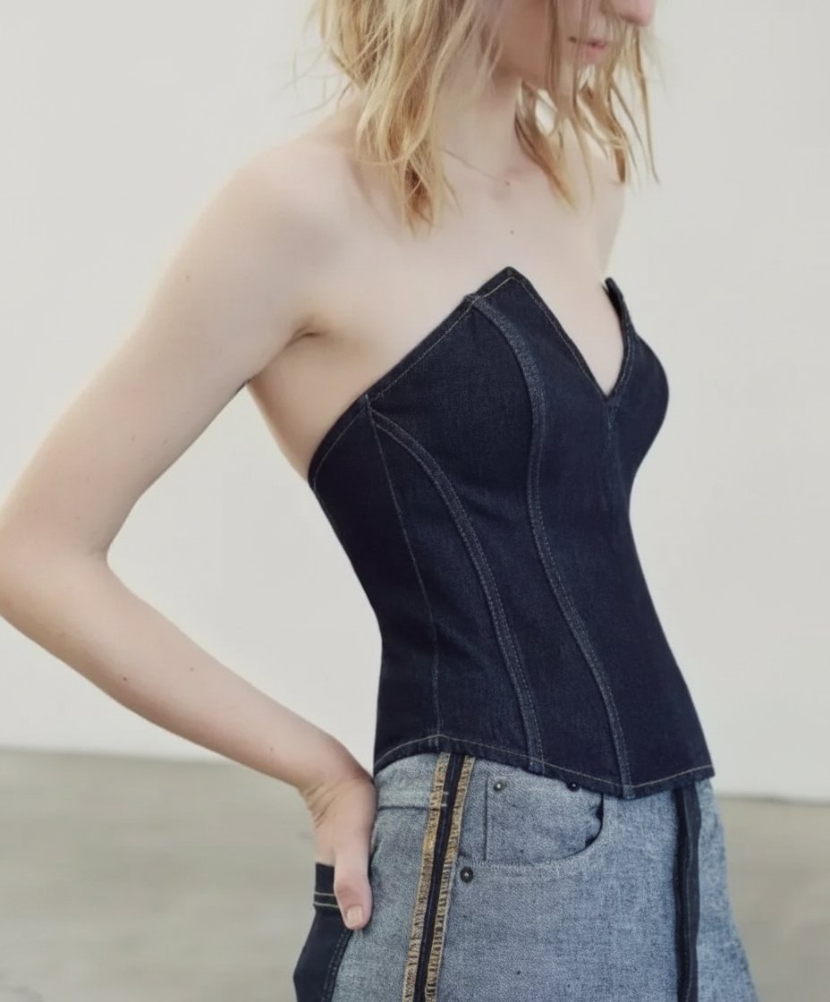 Corset denim Zara