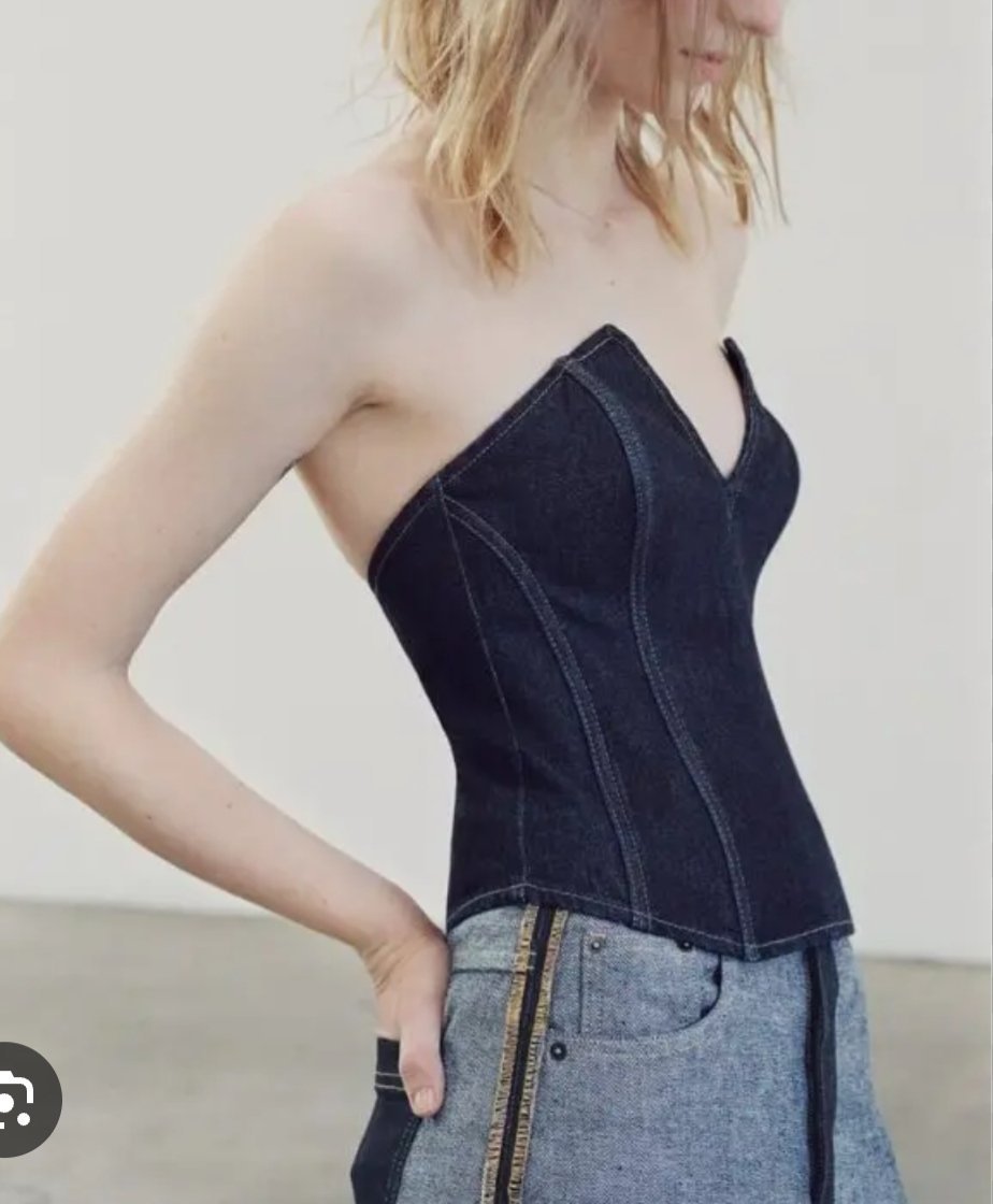 Zara denim corset