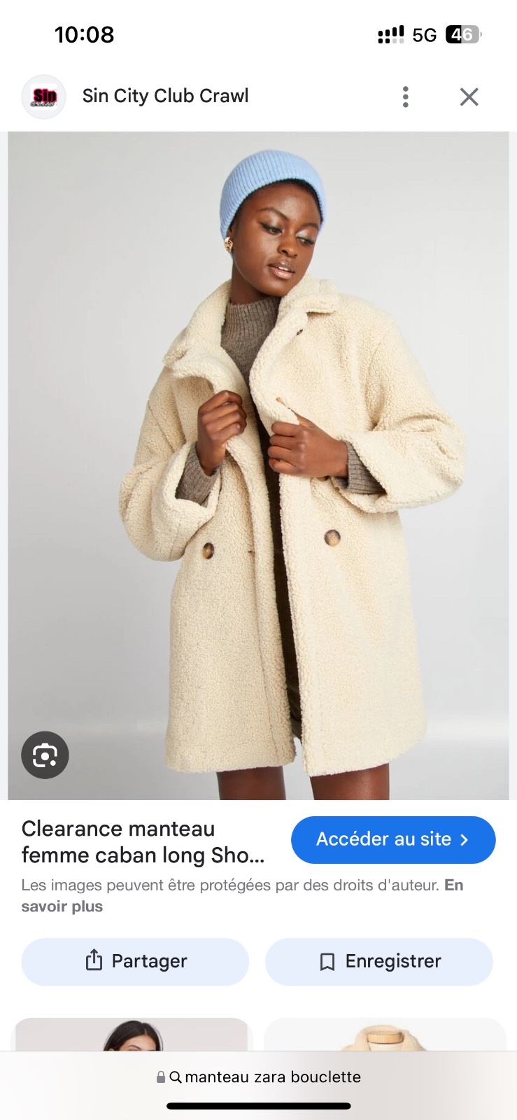 Manteau Zara en excellent état 