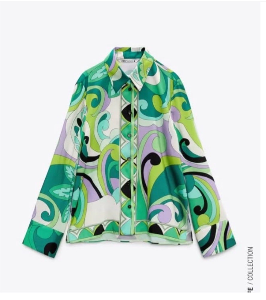 Chemise zara satinée