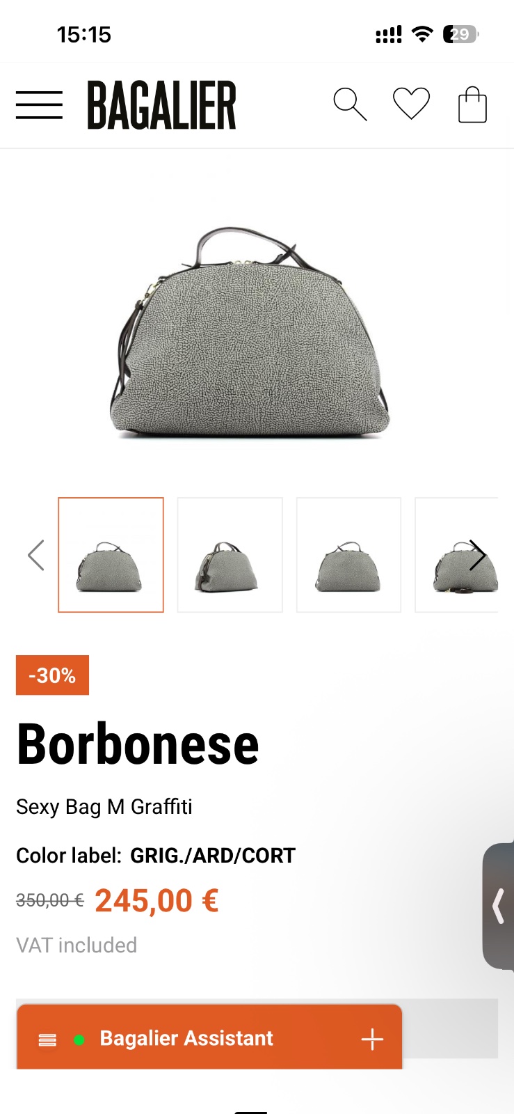 Très joli sac à main de la marque Borbonese