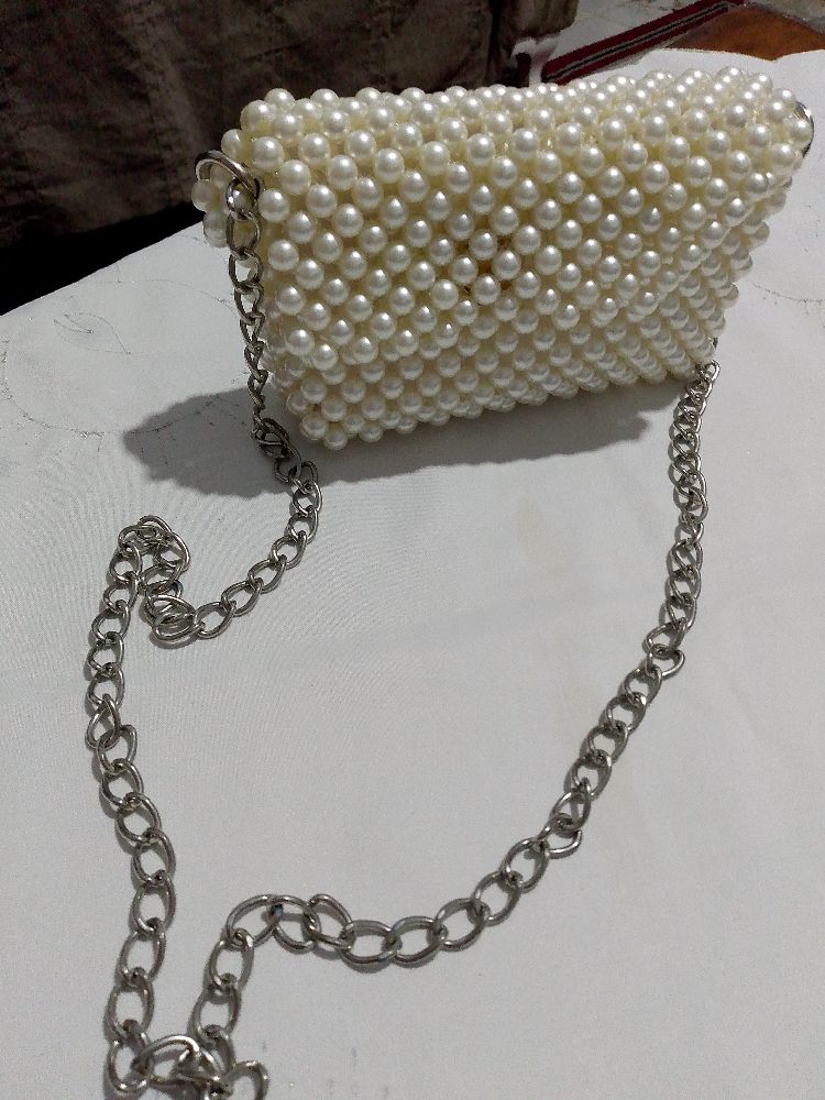 Sac perle  blanc sale
