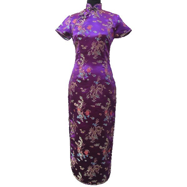 Robe traditionnelle chinoise en couleur violet 