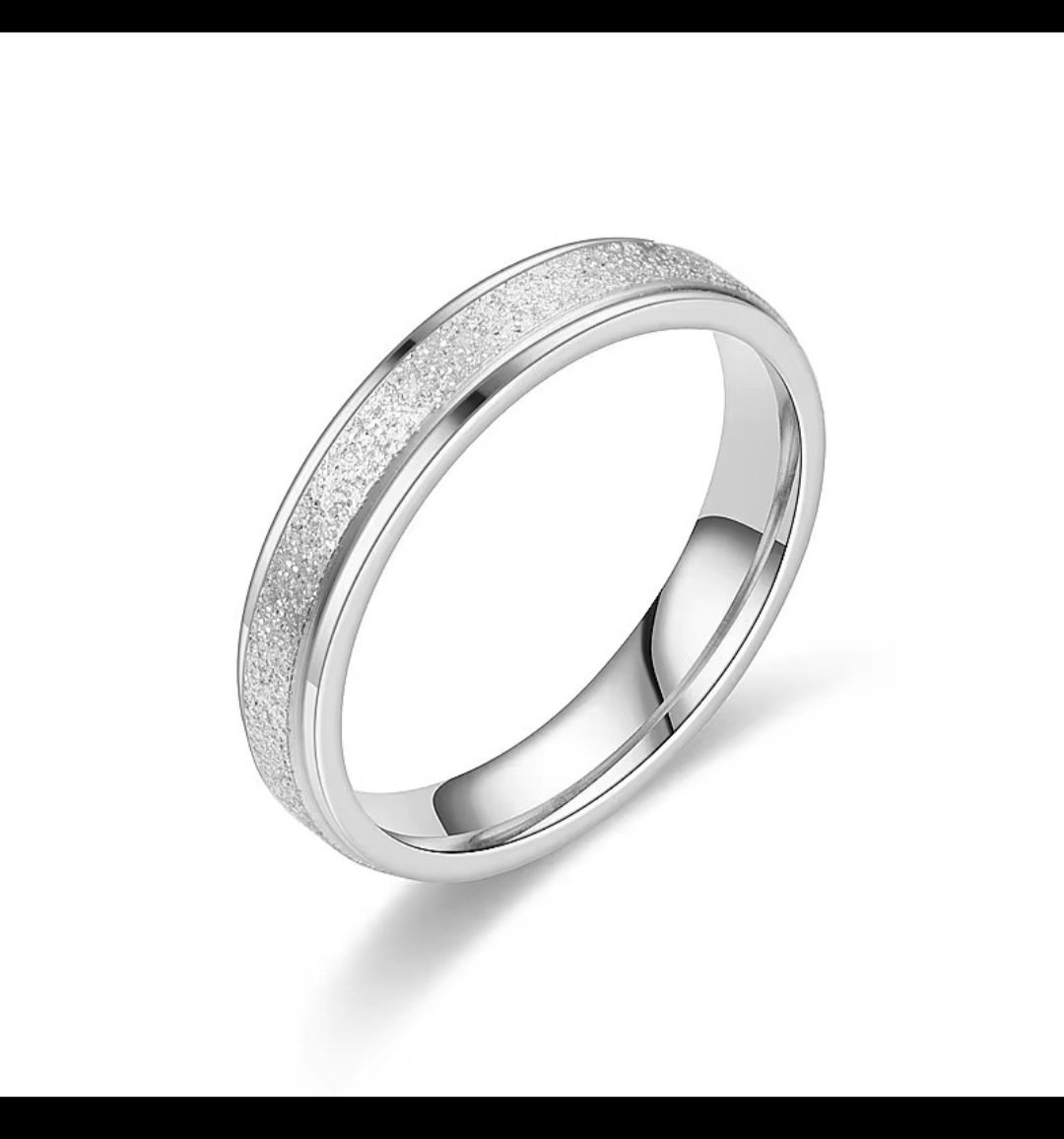 Ring minimaliste fine empilable en acier inoxydable de 4mm 