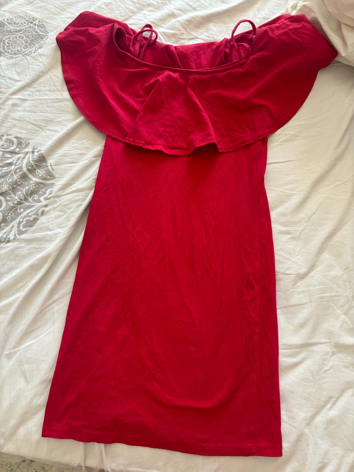 Robe rouge coton 