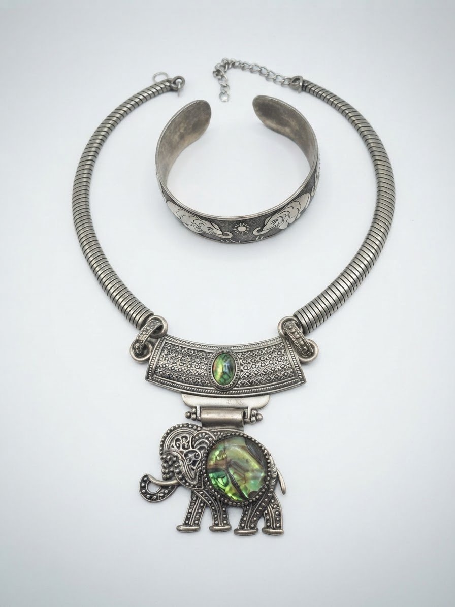 Collier+ bracelet gourmette 