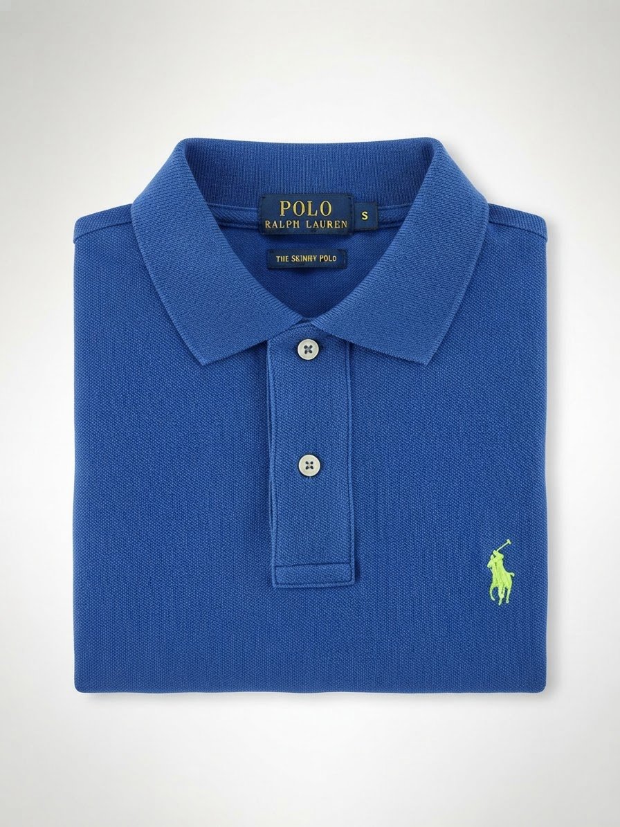 Polo ralph lauren skinny fit en bleu