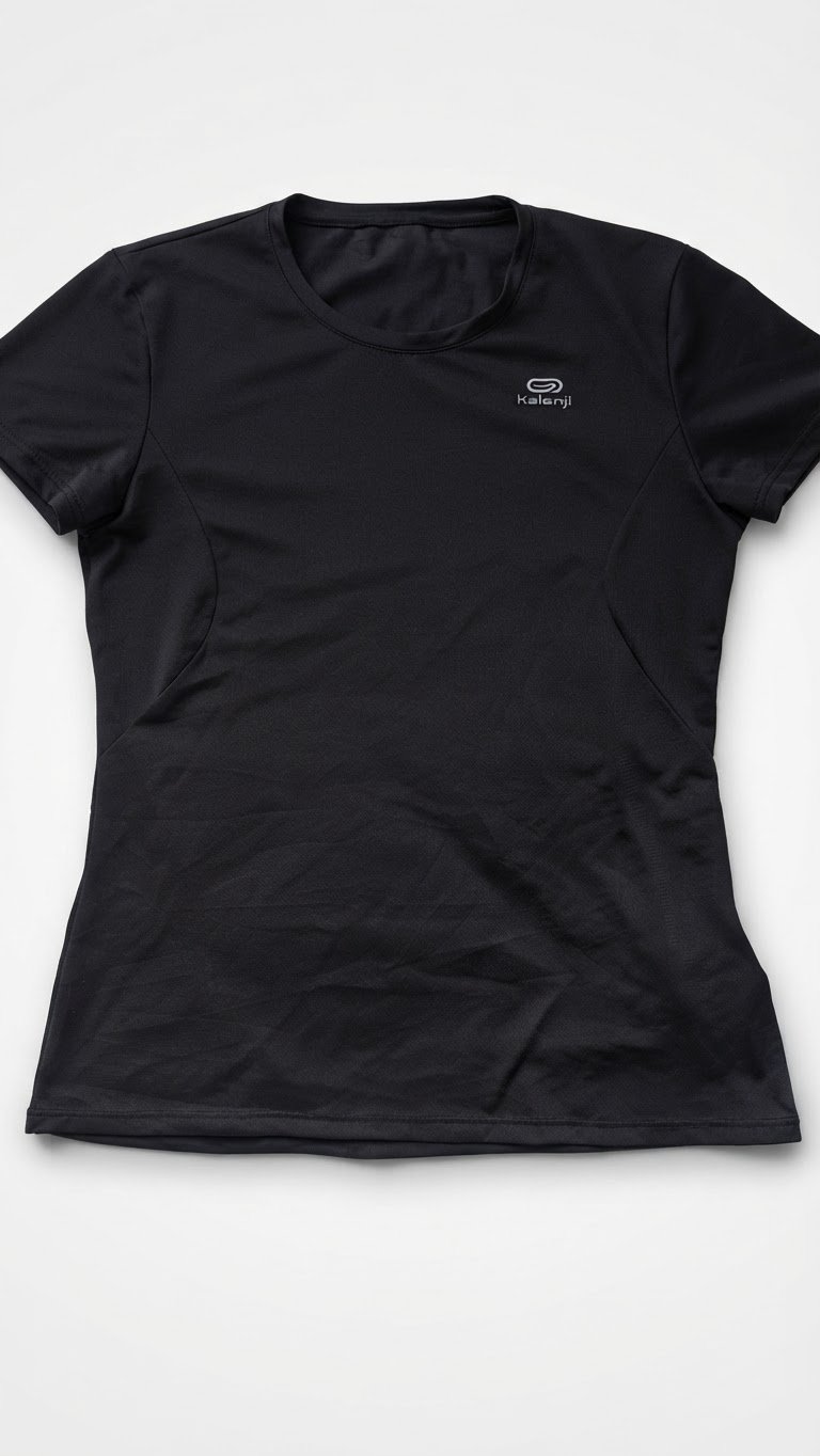 T-Shirt de sport Decathlon en noir 