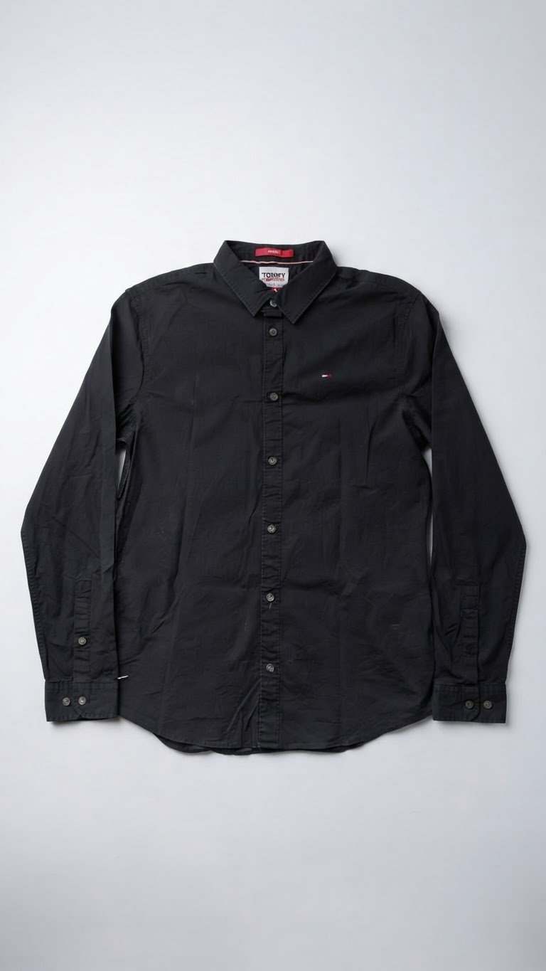 Chemise Tommy Jeans en noir SLIM fit