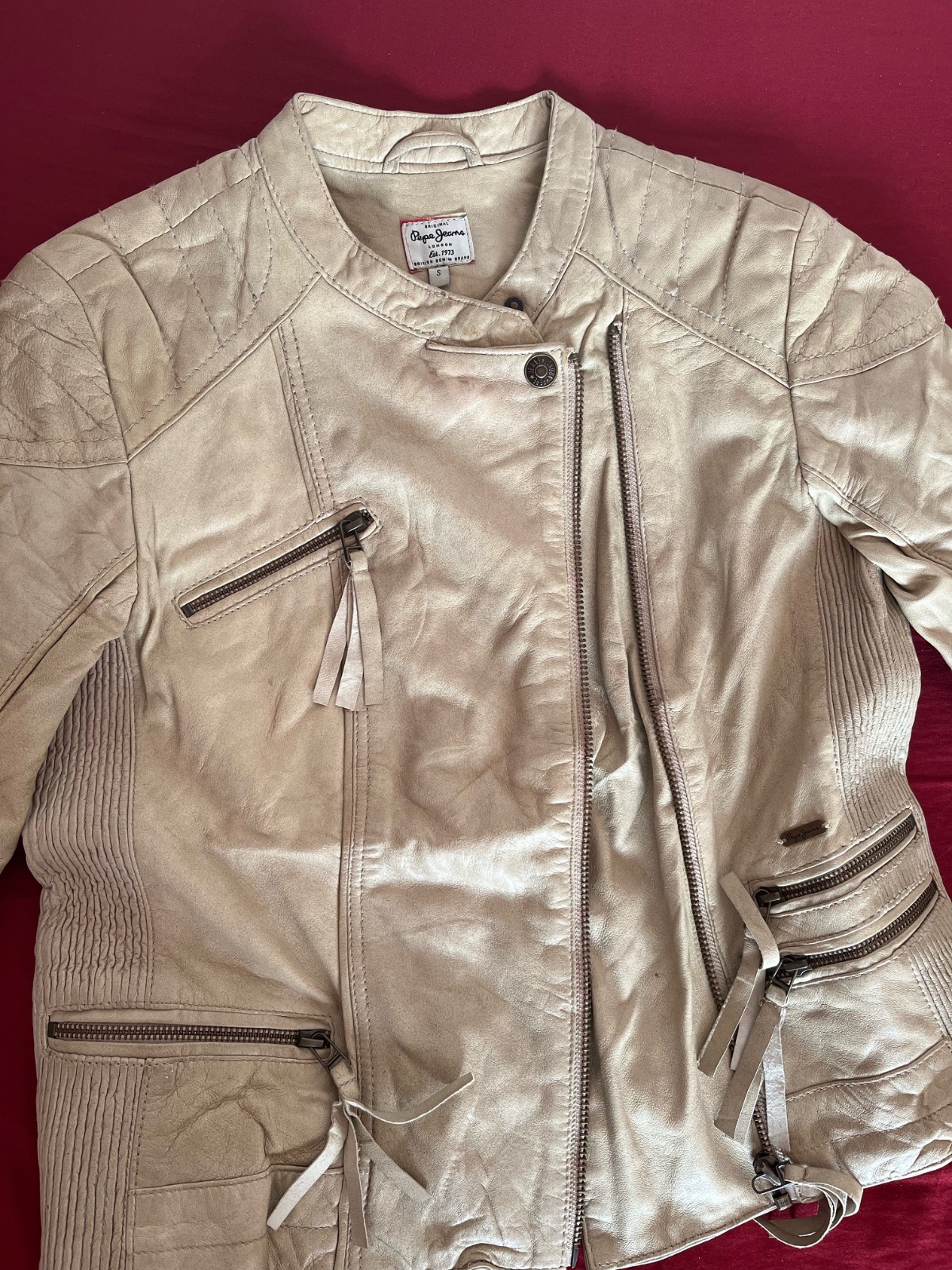 Veste cuir pepe jeans