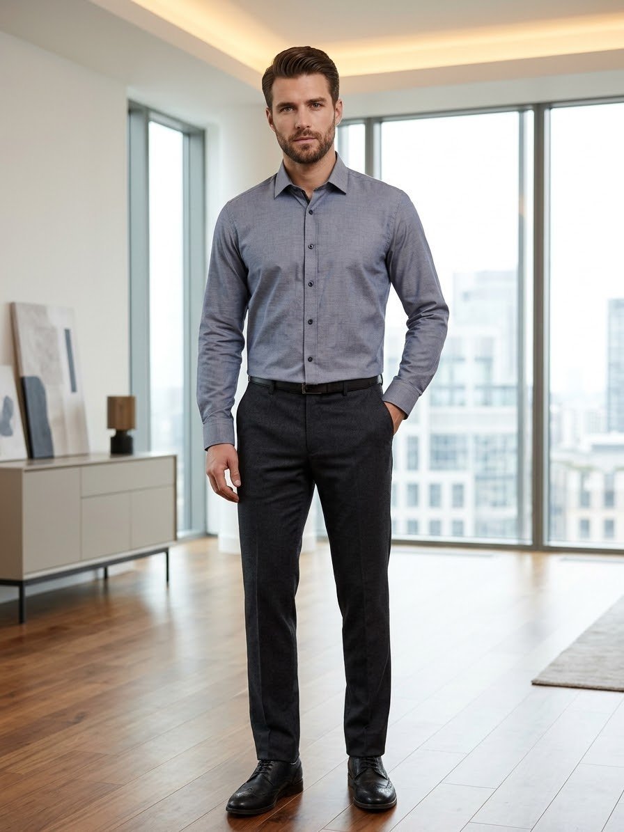 Chemise grise de luxe de Jules 