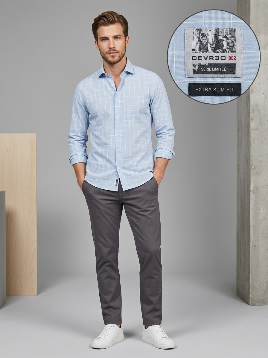 Chemise bleu clair