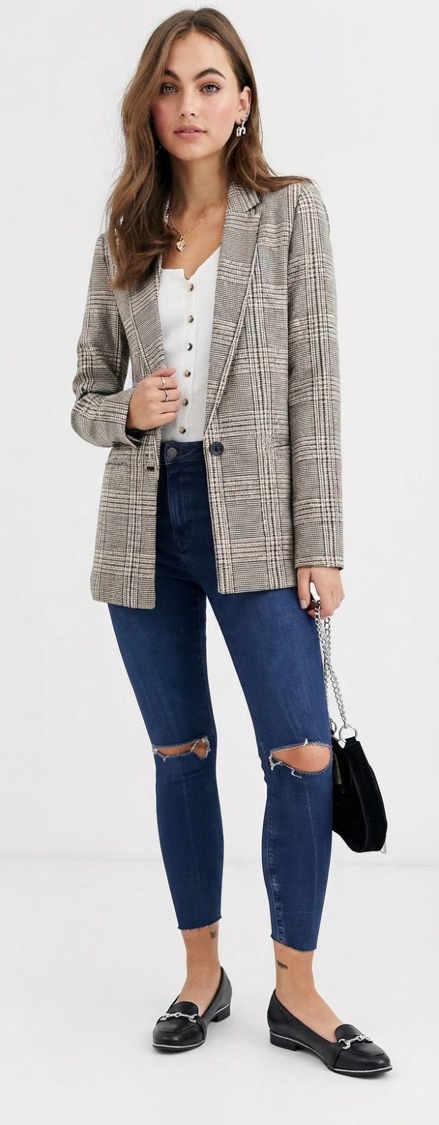 Blazer à carreaux