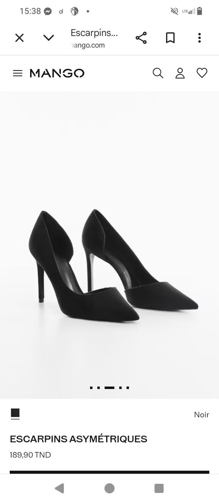 Escarpin dain asymétrique mango