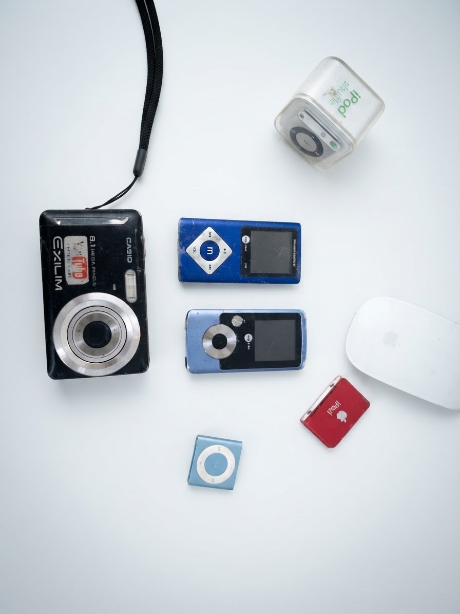 Lot do des ipode ey digital camera and magic mouse