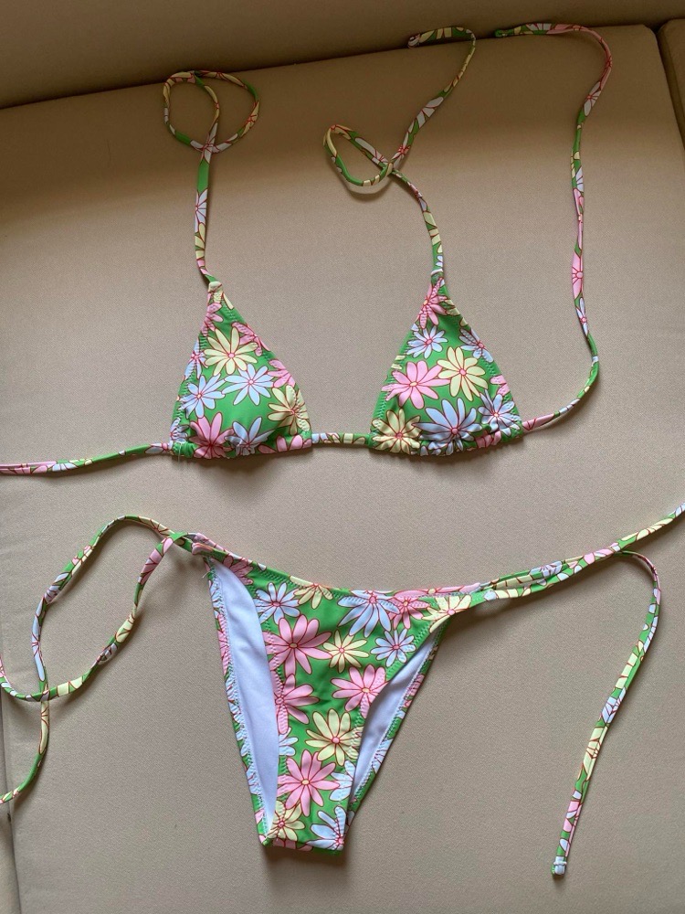 Maillot vert fleurie 