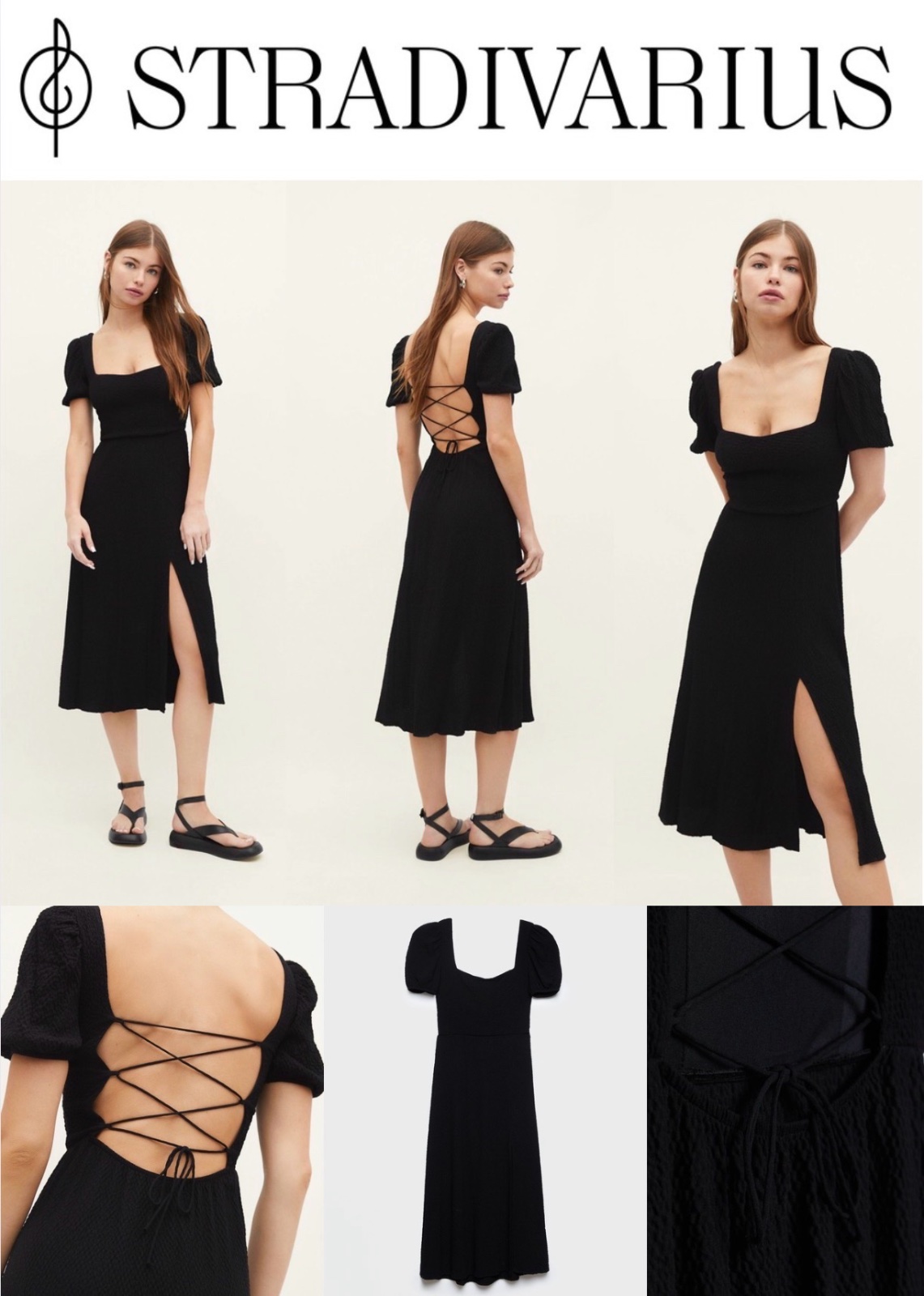 Robe noir stradivarius taille S