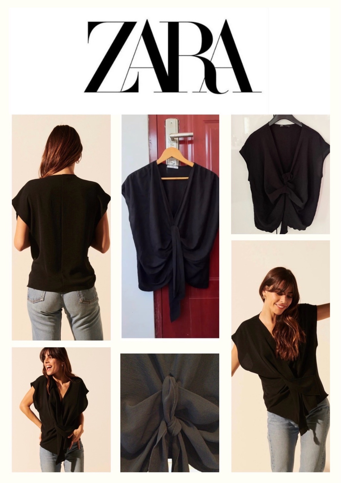 Blouse noir zara élegante taille M