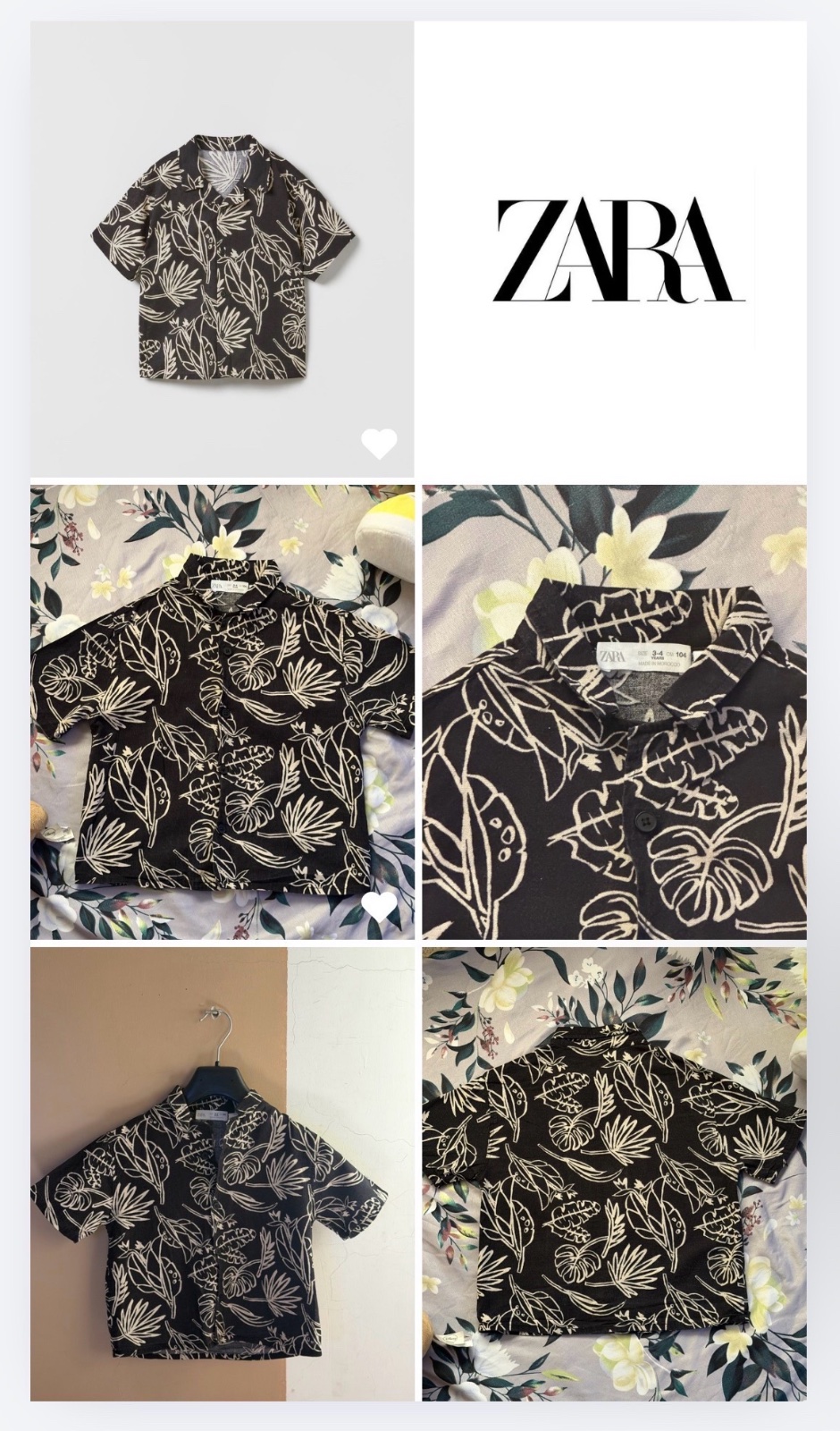 Chemise zara pour garçon 3-4 ans 